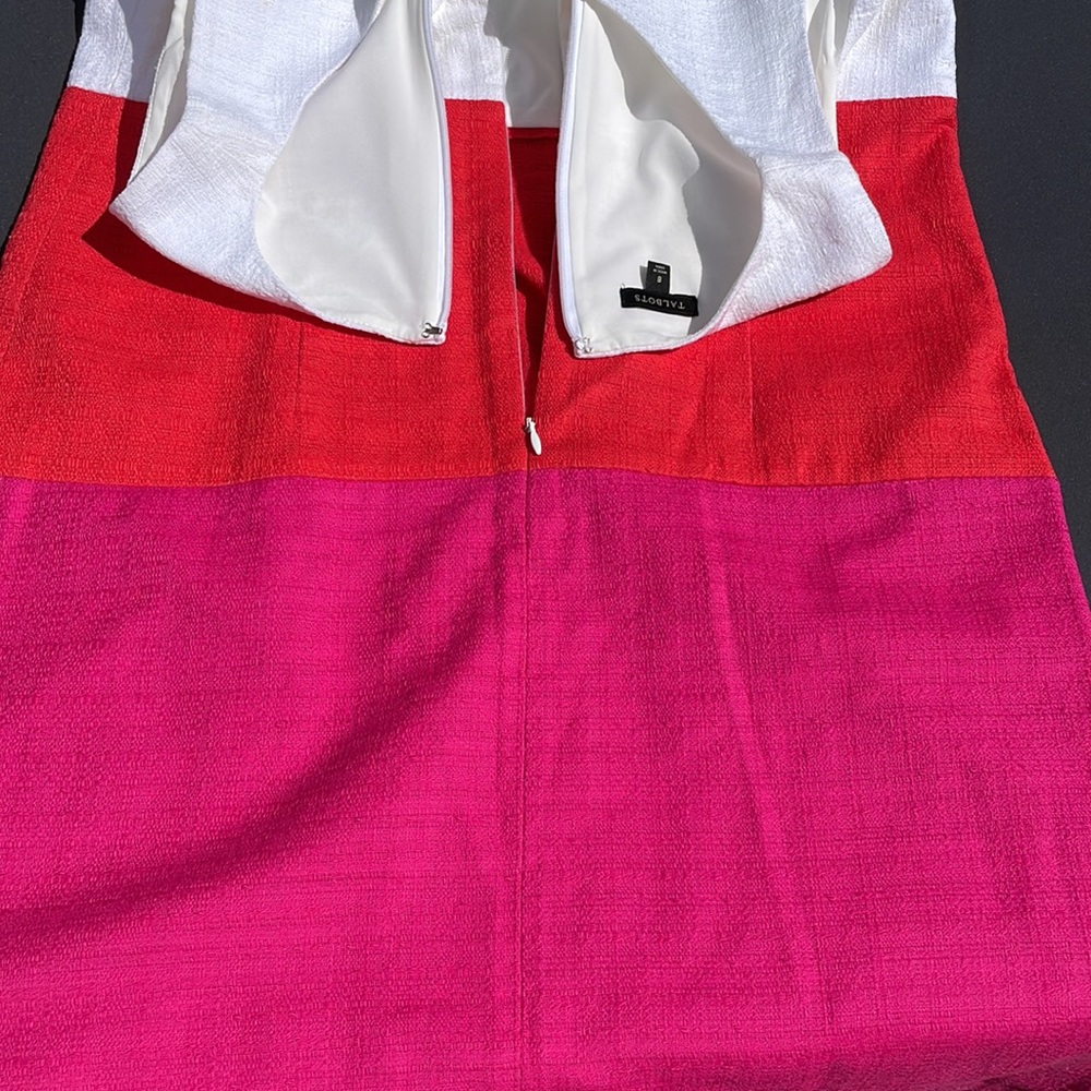 Talbots Textured Colorblock Sheath Dress - Picture 9 of 12